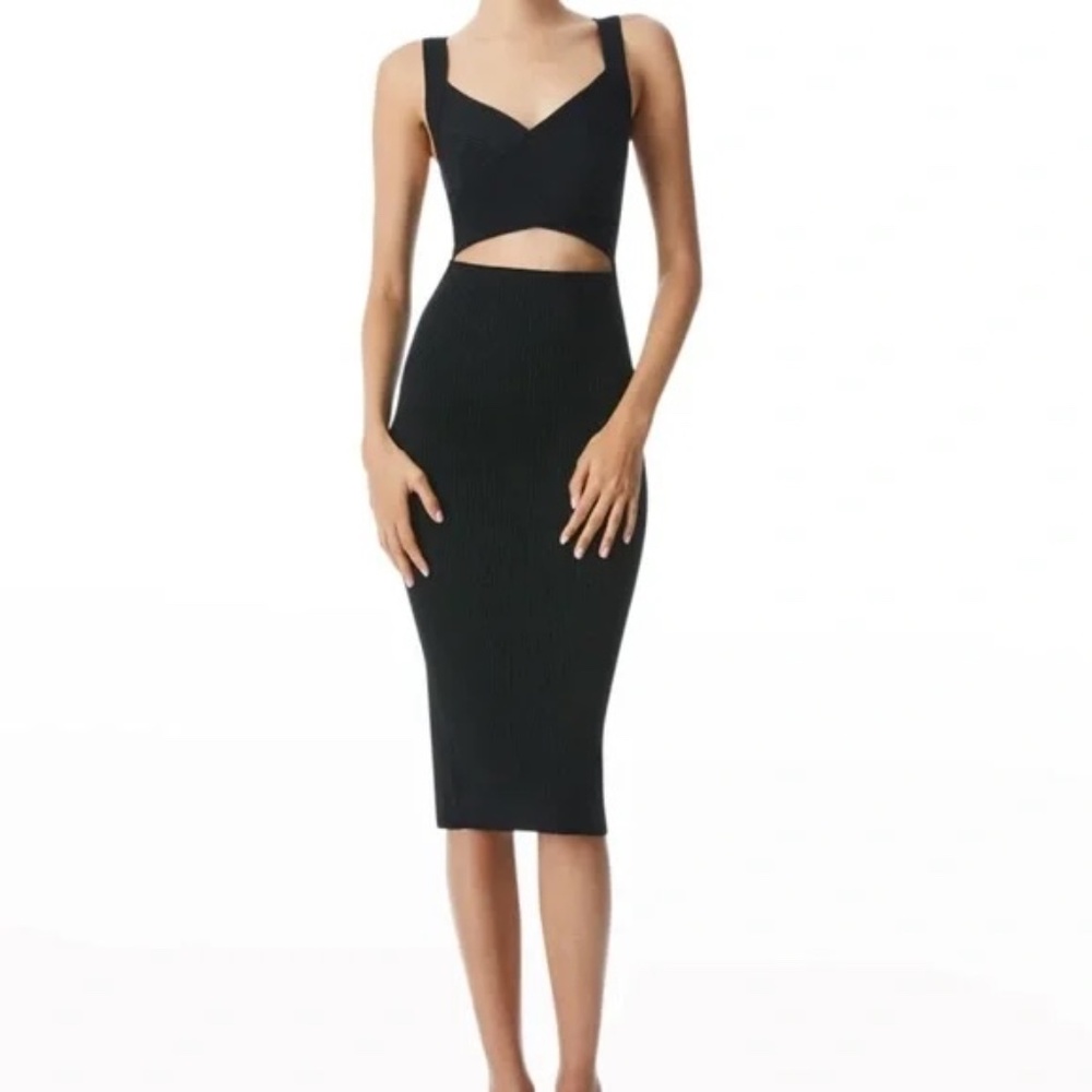 ALICE + OLIVIA Lidia Twist-Front Cut Out Dress M